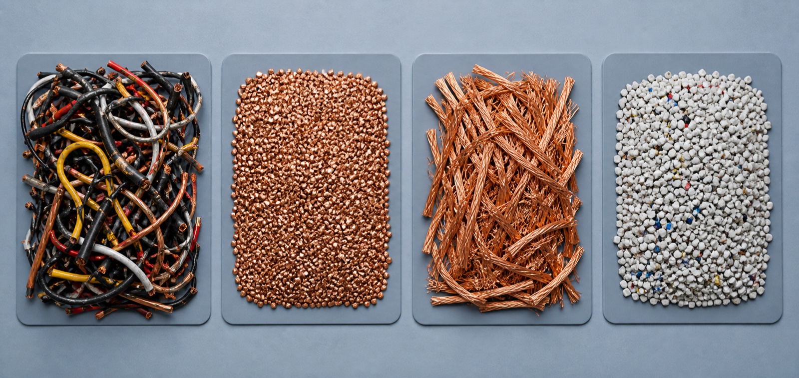 Cable, copper and plastic separation outputs