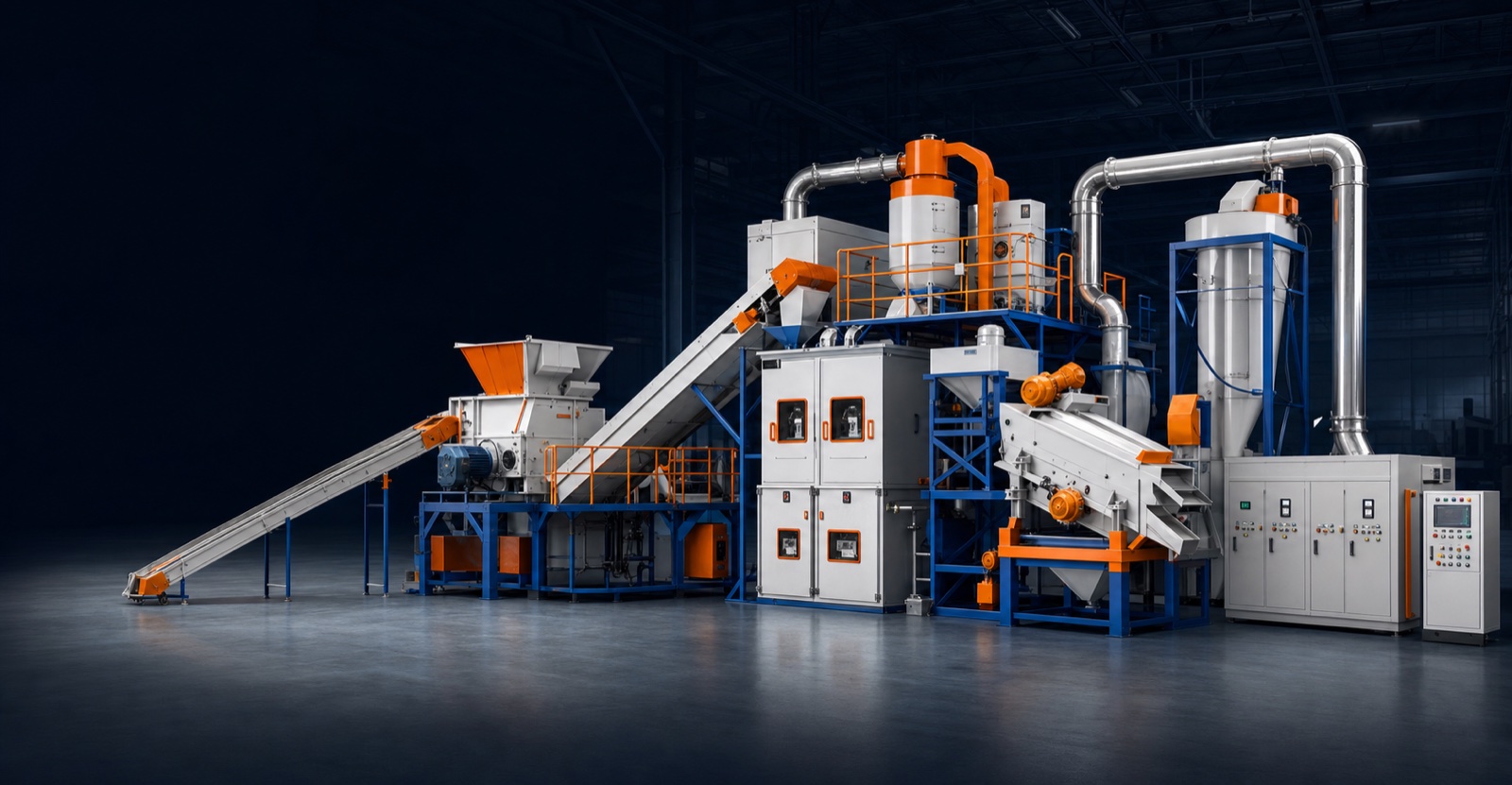 Complete copper cable granulator recycling line