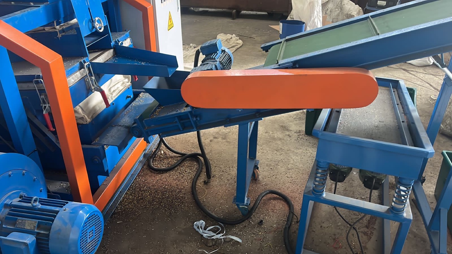 Industrial recycling line testing