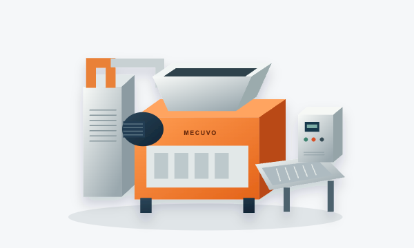 Copper recycling equipment illustration