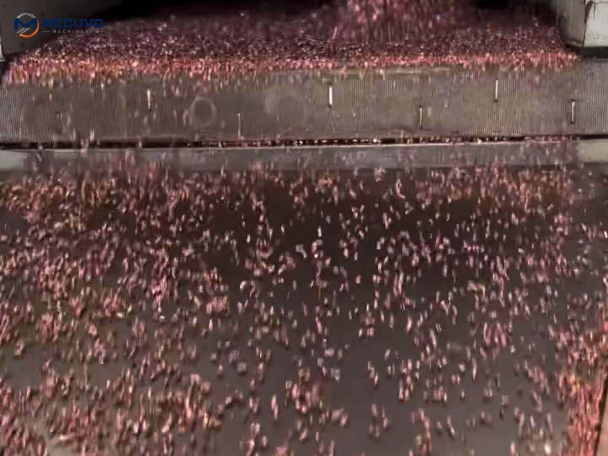 copper-separation-deck-card Copper granules on a separation deck