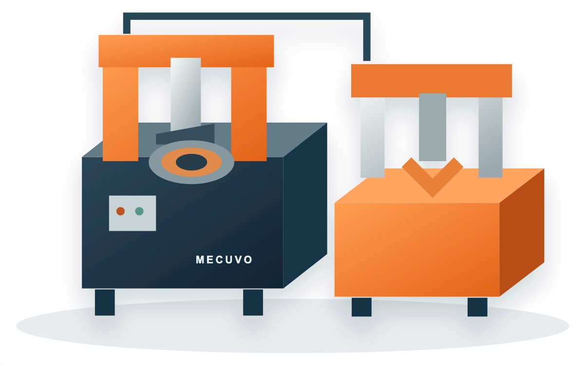 MECUVO motor recycling machines illustration MECUVO motor recycling machines