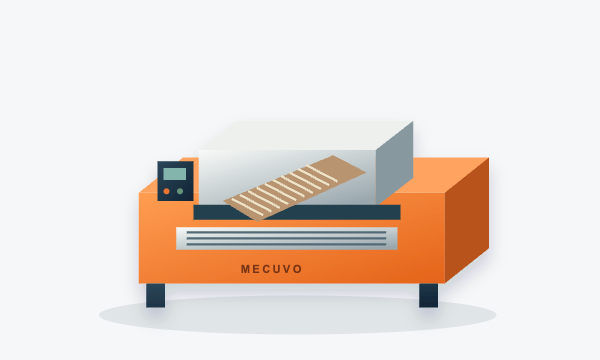 Radiator recycling equipment illustration