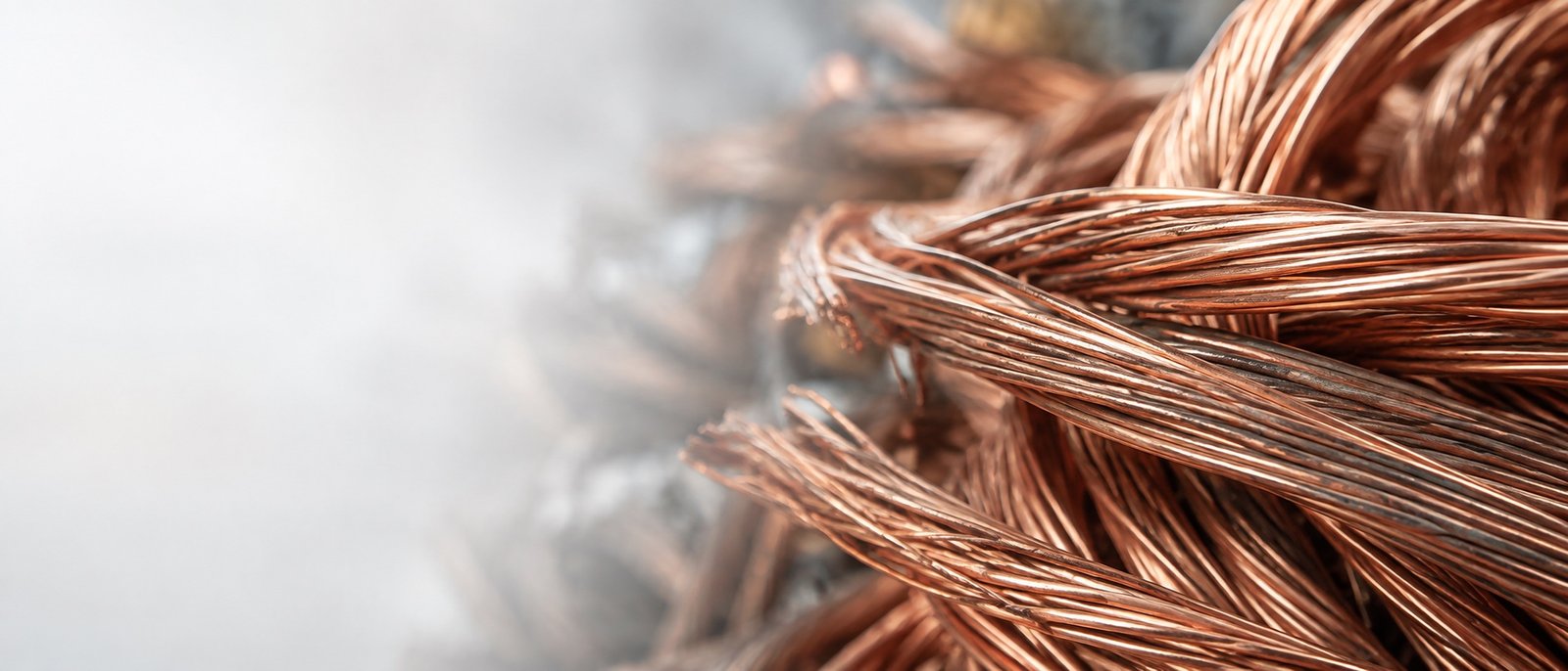 Decorative copper wire detail for recycling knowledge resources